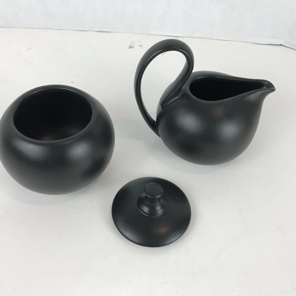 Brown ceramic Chantal Cream and Sugar Set - Picture 3 of 4